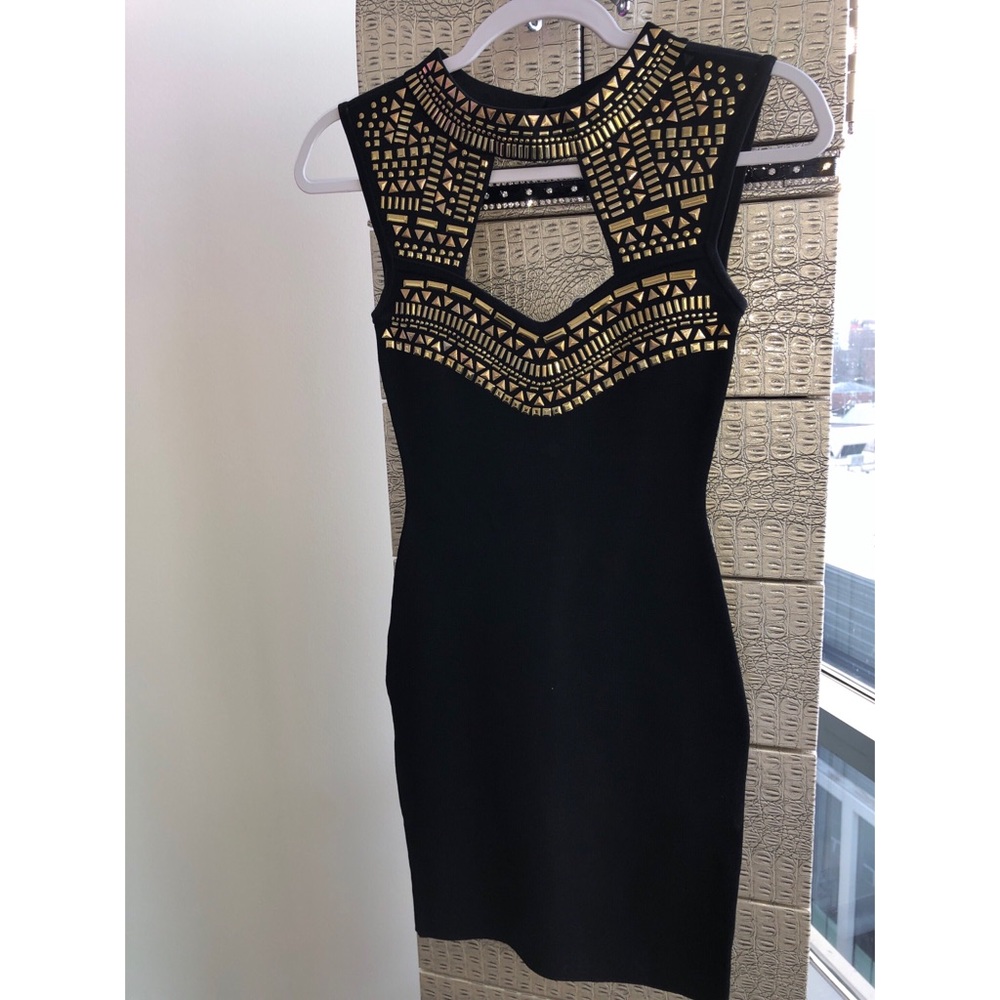 bebe embellished bodycon dress size SMALL